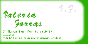 valeria forras business card
