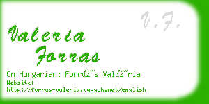 valeria forras business card